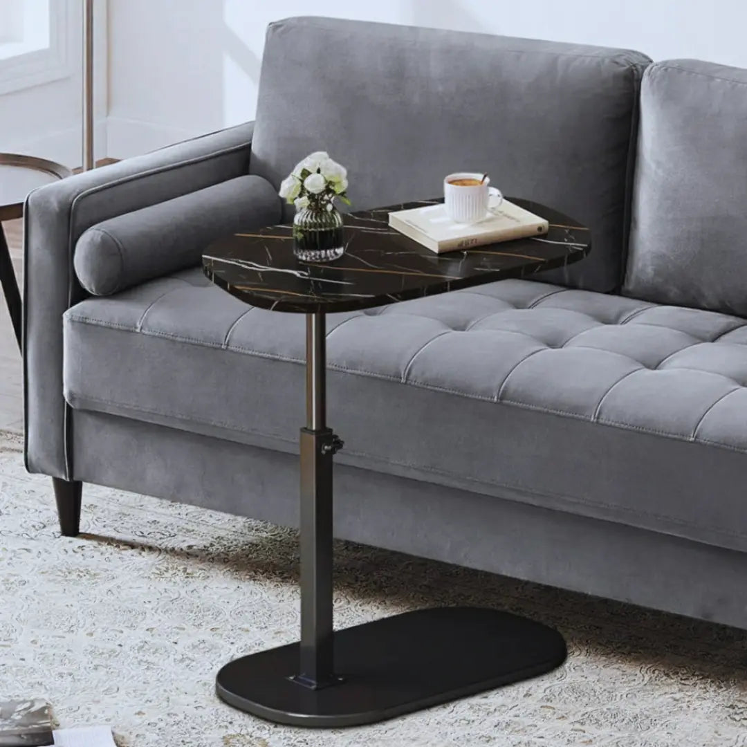 Height Adjustable C-Shaped Side Table