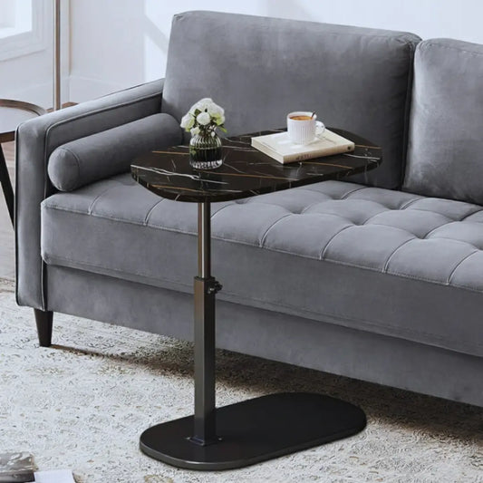 Height Adjustable C-Shaped Side Table