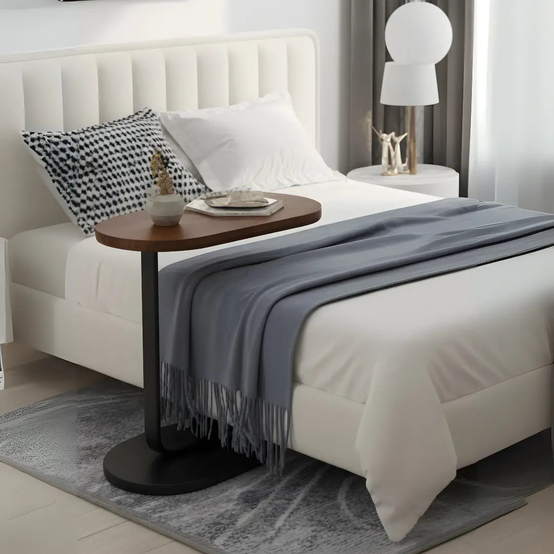 C-Shaped Sofa Side Table