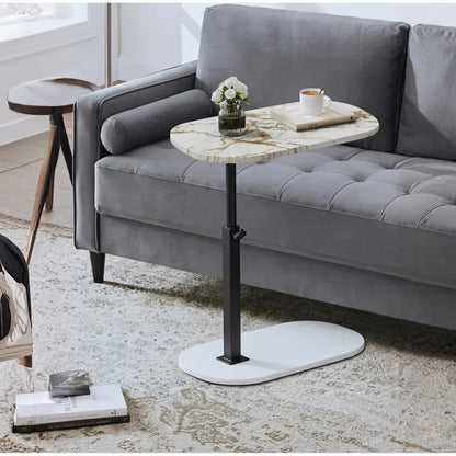 Height Adjustable C-Shaped Side Table