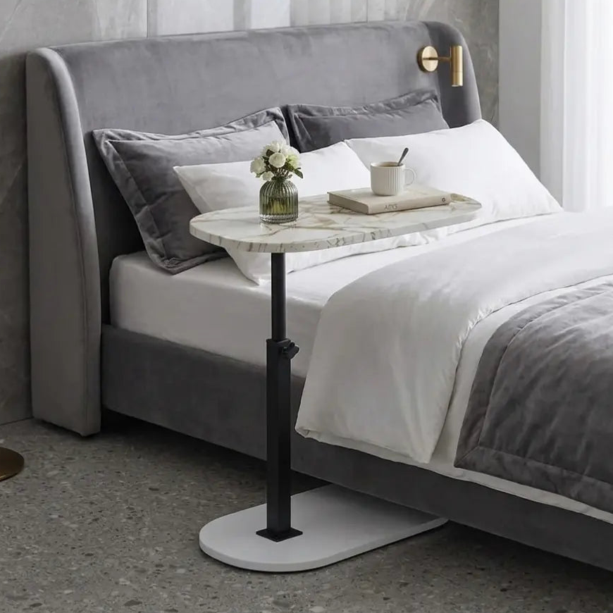 Height Adjustable C-Shaped Side Table