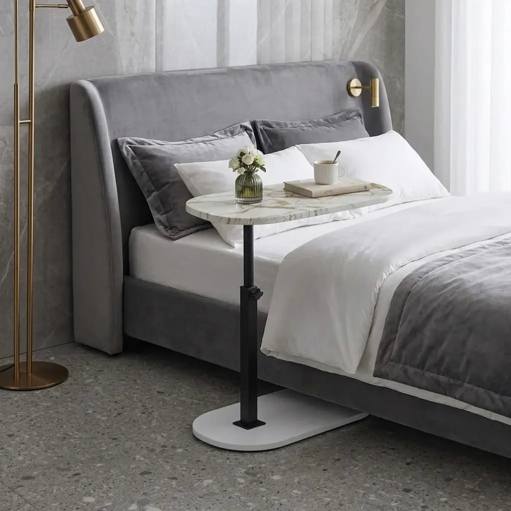 Height Adjustable C-Shaped Side Table